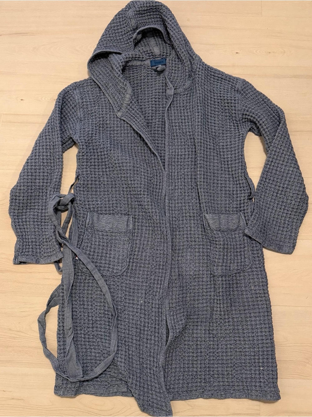 Onsen Hooded Waffle Knit Robe